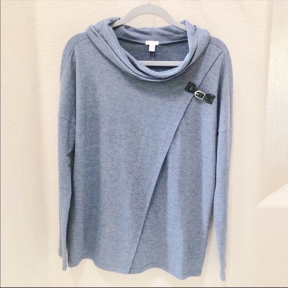 Guess cowl neck poncho sweater
